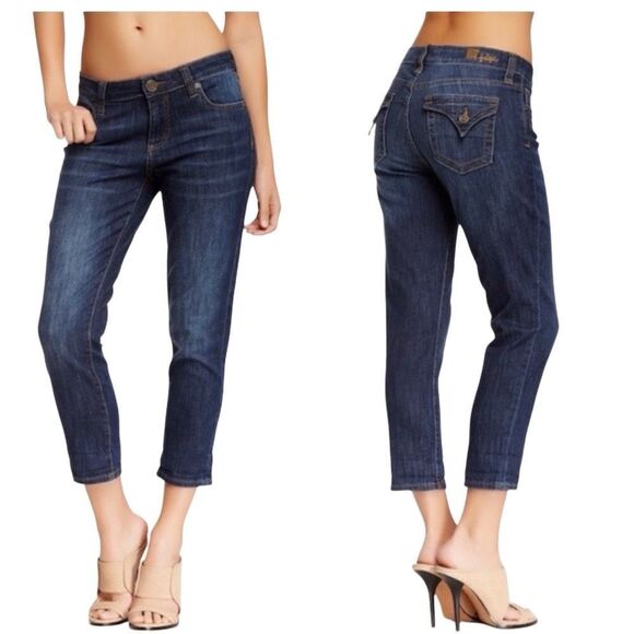 Kut from the Kloth Denim - KUT Bardot cropped skinny boyfriend jeans size 6